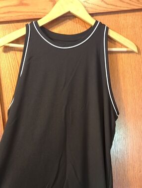 Adrienne Vittadini Black Top with White Lettering